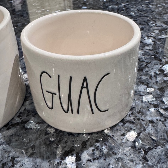 🌶️🥑 Fun Cool Rae Dunn White Ceramic Salsa and Guac Bowls 🌶️🥑 - Picture 10 of 14